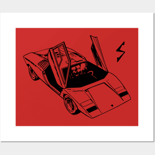 countach shirt Posters and Art